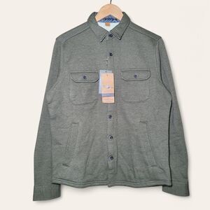 NWT Tailor Vintage PUREtec Cool Sherpa Lined Green Button-Up Jacket Men's Small